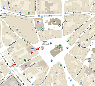 Mapa Olomouc - Horní náměstí
